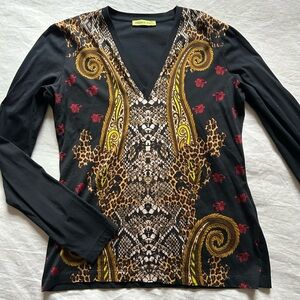 ☘️🍋Vintage Versace Jeans Couture Long Sleeve Top